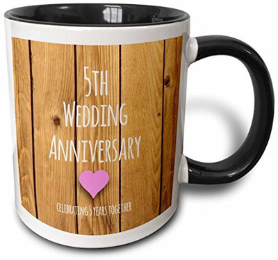 3dRose mug_154433_4 5Th Wedding Anniversary Gift Wood Celebrating 5 Years Together Fifth Anniversaries Two Tone Black, 11 oz, Black/White Ceramic Mug(60 ml), Multicolor
3dRose mug_154433_4 5Th Wedding Anniversary Gift Wood Celebrating 5 Years Together Fifth Anniversaries Two Tone Black, 11 oz, Black/White Ceramic Mug(60 ml), Multicolor