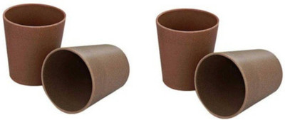 Celestial Eco Friendly Bamboo Fibers Wood Mug(400 ml, Pack of 4), Multicolor