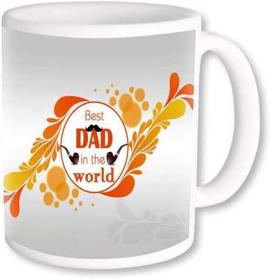 PhotogiftsIndai Happy Father's Day 102 Ceramic Mug(325 ml), Multicolor
