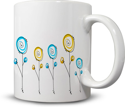 Ackme Design Colourful Ceramic Mug(325 ml), Multicolor