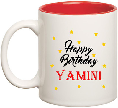 HuppmeGift Happy Birthday Yamini Inner Red Ceramic (350ml) Ceramic Mug(350 ml), Red;white
HuppmeGift Happy Birthday Yamini Inner Red Ceramic (350ml) Ceramic Mug(350 ml), Red;white