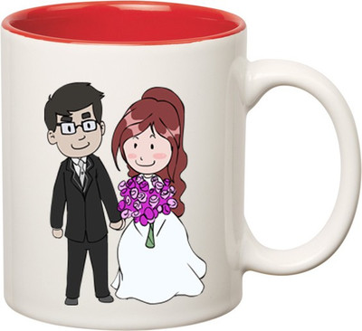 Huppme marriagre shaadi wedding Inner Red Ceramic Mug(350 ml), Red;white
Huppme marriagre shaadi wedding Inner Red Ceramic Mug(350 ml), Red;white