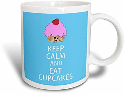3dRose Keep Calm and Eat Cupcakes. Blue. Ceramic, 15 oz, White Ceramic Mug(60 ml), Multicolor
3dRose Keep Calm and Eat Cupcakes. Blue. Ceramic, 15 oz, White Ceramic Mug(60 ml), Multicolor