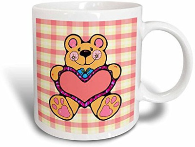 3dRose Country Style Valentine Teddy Bear Graphic Holding Heart Plaid Background Ceramic, 11 oz, White Ceramic Mug(60 ml), Multicolor
3dRose Country Style Valentine Teddy Bear Graphic Holding Heart Plaid Background Ceramic, 11 oz, White Ceramic Mug(60 ml), Multicolor
