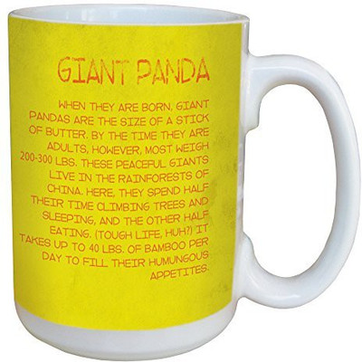 Tree-Free Greetings Greetings 45799 Eric Isselee Giant Panda Ceramic with Full-Sized Handle, 15-Ounce Ceramic Mug(60 ml), Multicolor
Tree-Free Greetings Greetings 45799 Eric Isselee Giant Panda Ceramic with Full-Sized Handle, 15-Ounce Ceramic Mug(60 ml), Multicolor