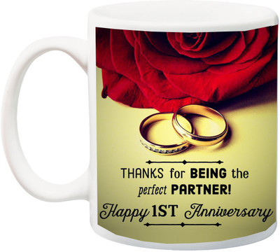 ME&YOU Gift for Anniversary/Valentine's Day; Thanks for Being The Perfect Partner Printed Ceramic Mug(325 ml), Multicolor
ME&YOU Gift for Anniversary/Valentine's Day; Thanks for Being The Perfect Partner Printed Ceramic Mug(325 ml), Multicolor
