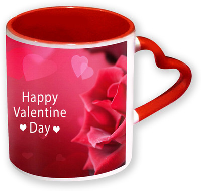 Heyworlds Happy Valentine Day Gifts Heart Shape Red Color with Handle Ceramic Mug(325 ml), Multicolor
Heyworlds Happy Valentine Day Gifts Heart Shape Red Color with Handle Ceramic Mug(325 ml), Multicolor