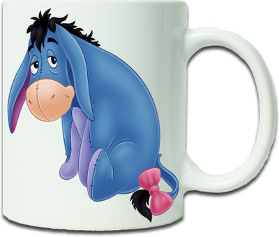 Maison N Mode Sad Cute Donkey Coffee Ceramic Mug(330 ml), Multicolor