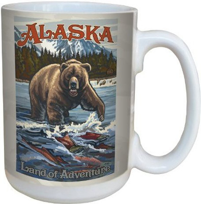 Tree-Free Greetings Greetings lm43108 Vintage Alaska Grizzly Bear with Salmon by Paul A. Lanquist Ceramic with Full-Sized Handle, 15-Ounce, Multicolored Ceramic Mug(60 ml), Multicolor
Tree-Free Greetings Greetings lm43108 Vintage Alaska Grizzly Bear with Salmon by Paul A. Lanquist Ceramic with Full-Sized Handle, 15-Ounce, Multicolored Ceramic Mug(60 ml), Multicolor