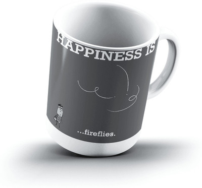 Ucard Happiness Is2307 Bone China, Ceramic, Porcelain Mug(325 ml)
