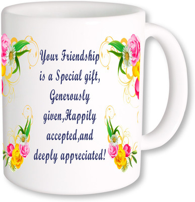 PhotogiftsIndia Your Friendship is a special gift 02 Ceramic Mug(325 ml), Multicolor
PhotogiftsIndia Your Friendship is a special gift 02 Ceramic Mug(325 ml), Multicolor