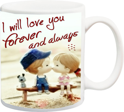 ME&YOU Gift for Husband/Wife/Girlfriend/Boyfriend/Lover;I Will Love you forever and always printed Ceramic Mug(325 ml), Multicolor
ME&YOU Gift for Husband/Wife/Girlfriend/Boyfriend/Lover;I Will Love you forever and always printed Ceramic Mug(325 ml), Multicolor
