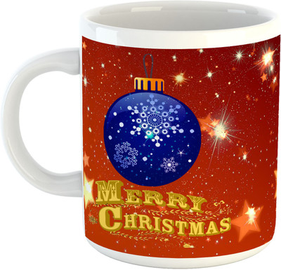 Deeher Gifts Merry Christmas Design38 Ceramic Mug(330 ml), Multicolor