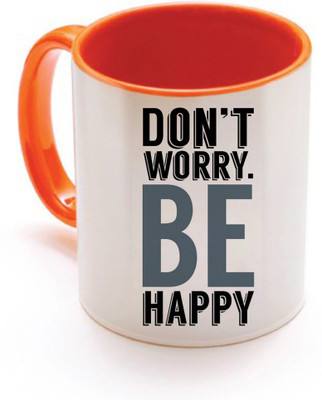 SKY TRENDS Don't Worry Be Happy With White Color Special Gifts For Birthday And Anniversary Inner Color Orange Ceramic Mug(320 ml), Multicolor
SKY TRENDS Don't Worry Be Happy With White Color Special Gifts For Birthday And Anniversary Inner Color Orange Ceramic Mug(320 ml), Multicolor