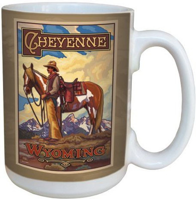 Tree-Free Greetings Greetings 79423 Cheyenne Wyoming Cowboy by Paul A. Lanquist Ceramic with Full-Sized Handle, 15-Ounce, Multicolored Ceramic Mug(60 ml), Multicolor
Tree-Free Greetings Greetings 79423 Cheyenne Wyoming Cowboy by Paul A. Lanquist Ceramic with Full-Sized Handle, 15-Ounce, Multicolored Ceramic Mug(60 ml), Multicolor