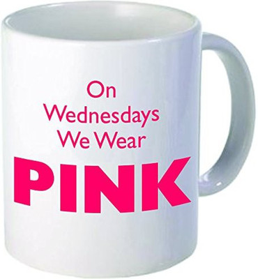 Rikki Knight Knight On Wednesdays We Wear Pink Funny Quotes Design Ceramic Coffee Cups, 11 oz, White Ceramic Mug(60 ml), Multicolor
Rikki Knight Knight On Wednesdays We Wear Pink Funny Quotes Design Ceramic Coffee Cups, 11 oz, White Ceramic Mug(60 ml), Multicolor