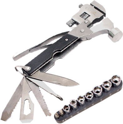 JM FNDUSI9221 Multi Utility Plier(8 Tools, Silver, Black)