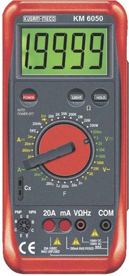 Kusam-meco KM6050 4 1/2 count Digital Multimeter(Red, Black 8000 Counts)