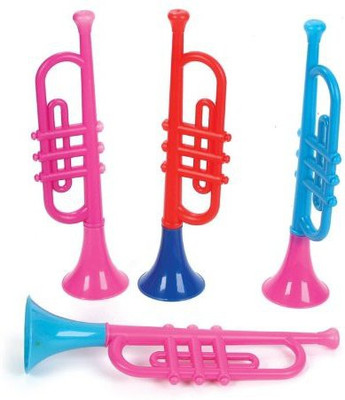 Rhode Island Novelty Kids Plastic Trumpets(Multicolor)