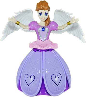 HR Rotating Angel girl with Attrative Light and Music(Multicolor)