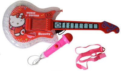 Bubble Hut Hello Kitty Musical Guitar with Mic(Multicolor)