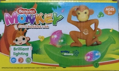 MK Enterprises Monkey Cute Banana Toy(Multicolor)
