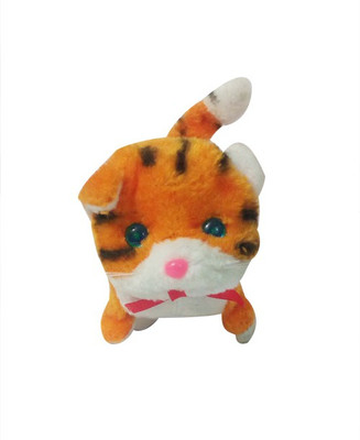 Khareedi Musical Walking Real Looking Cat for Kids(Orange)