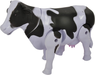 Just Toys Battery Operated Milk Cow(Black, White)