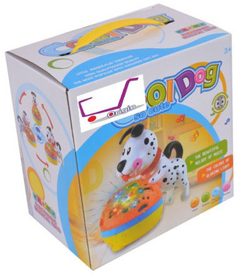 Origin Musical Dog on Drum(Multicolor)