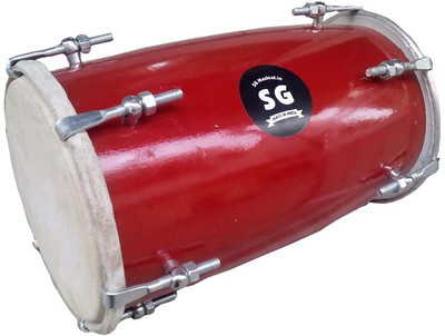 SG Musical Punjabi Bhangra Dhol/Dholak/Dholki(Maroon)