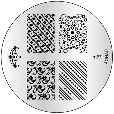 Konad Stamping - Image Plate M97(Silver)
