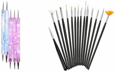 Palakz 20Pcs Nail Art Design Dotting Painting Drawing Brush Pen Tools Kit(Multicolour)
Palakz 20Pcs Nail Art Design Dotting Painting Drawing Brush Pen Tools Kit(Multicolour)