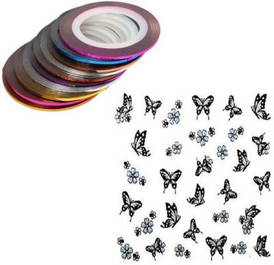 Sangaitap Combo Offer Of ten pes colors 3D Mixed Nail Art Tips AND 10 pcs deco Striping Rolls For Party Freaks(Mixed)
Sangaitap Combo Offer Of ten pes colors 3D Mixed Nail Art Tips AND 10 pcs deco Striping Rolls For Party Freaks(Mixed)