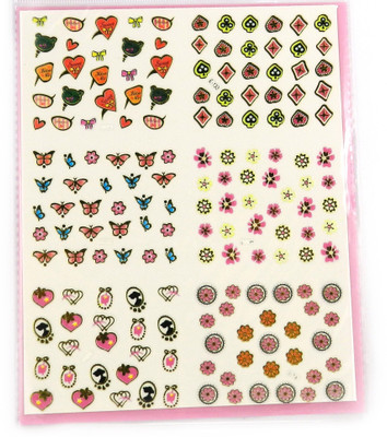 Savni big pack of nail art stickers t14(yellow)
