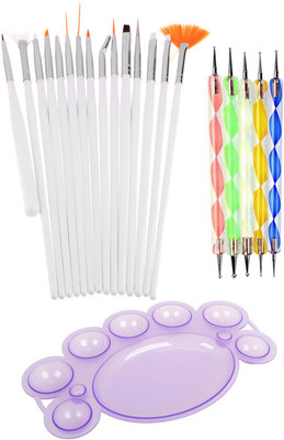 Lifestyle-You Combo of 15 Pcs Nail Art Brush Set and 5 Pcs Nail Dotting tools plus free Nail Paint Mixing Palette(White)
Lifestyle-You Combo of 15 Pcs Nail Art Brush Set and 5 Pcs Nail Dotting tools plus free Nail Paint Mixing Palette(White)