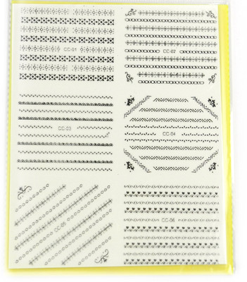 Savni big pack of nail art stickers t40(yellow)