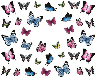 SENECIO™ Lovely Butterfly Nail Art Manicure Decals Water Transfer Stickers 1 Sheet(Multicolor)
SENECIO™ Lovely Butterfly Nail Art Manicure Decals Water Transfer Stickers 1 Sheet(Multicolor)