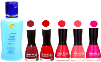 Fashion Bar Nail Polish With Free Rythmx Nail Polish Remover Combo Offer (Neon Shades at Incredible Value) 1508 Mauve,Red,Pink,Neon Pink,Rani Mazanta(Pack of 5)
Fashion Bar Nail Polish With Free Rythmx Nail Polish Remover Combo Offer (Neon Shades at Incredible Value) 1508 Mauve,Red,Pink,Neon Pink,Rani Mazanta(Pack of 5)
