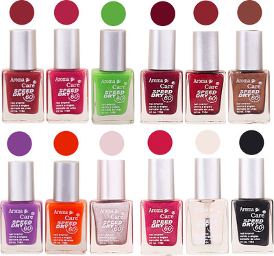 Aroma Care Green Nail Polish Combo 25081624 Orange, Pink, Golden, Maroon, Peach, Green, Purple, Silver, Blue, Yellow, Base Coat, Black(Pack of 12)
Aroma Care Green Nail Polish Combo 25081624 Orange, Pink, Golden, Maroon, Peach, Green, Purple, Silver, Blue, Yellow, Base Coat, Black(Pack of 12)
