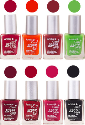 Aroma Care Orange Matte Nail Polish Combo 0107201688 Maroon, Orange, Golden, Maroon, Green, Magenta, Light Orange, Red, Peach, Purple, Pink, Blue, Yellow, Black, Base Coat, Nude(Pack of 8)
Aroma Care Orange Matte Nail Polish Combo 0107201688 Maroon, Orange, Golden, Maroon, Green, Magenta, Light Orange, Red, Peach, Purple, Pink, Blue, Yellow, Black, Base Coat, Nude(Pack of 8)