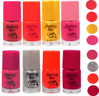 Fashion Bar Neon Combo 8 in 1 Multicolor,(Pack of 4)
