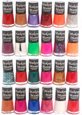 Makeup Mania Exclusive Nail Polish Set of 24 Pcs. Multicolor Set-76-77(Pack of 24)