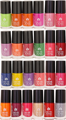 Aroma Care Nail Polish Set of 24 Pcs ( Multicolor Set No. 4) Green, Pink, Purple, Orange, Red, Blue, Yellow, Brown, Magenta, Peach, Redish Meroon, Nude, Wine, Skin, Gray(Pack of 24)
Aroma Care Nail Polish Set of 24 Pcs ( Multicolor Set No. 4) Green, Pink, Purple, Orange, Red, Blue, Yellow, Brown, Magenta, Peach, Redish Meroon, Nude, Wine, Skin, Gray(Pack of 24)