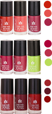 Aroma Care Gel Based Nail Paint Set Of 9 Pcs Multicolor Set 2(Pack of 9)