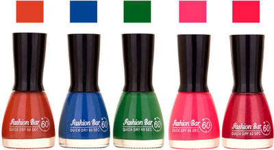 Fashion Bar Brown ,Blue, Green,Pink,shimmer Mazanta Shades Nail Polish 145328 Brown ,Blue, Green,Pink,shimmer Mazanta(Pack of 5)
Fashion Bar Brown ,Blue, Green,Pink,shimmer Mazanta Shades Nail Polish 145328 Brown ,Blue, Green,Pink,shimmer Mazanta(Pack of 5)