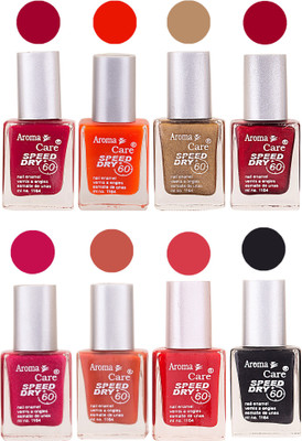 Aroma Care Orange Matte Nail Polish Combo 0107201641 Maroon, Orange, Golden, Maroon, Green, Magenta, Light Orange, Red, Peach, Purple, Pink, Blue, Yellow, Black, Base Coat, Nude(Pack of 8)
Aroma Care Orange Matte Nail Polish Combo 0107201641 Maroon, Orange, Golden, Maroon, Green, Magenta, Light Orange, Red, Peach, Purple, Pink, Blue, Yellow, Black, Base Coat, Nude(Pack of 8)