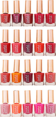 Aroma Care Wholesale Rate Nail Polish Set of 20 Pcs (Multicolor) 35 Red, Maroon, Light Maroon, Dark Red, Light Red, Pink, Orange, Dark orange(Pack of 20)
Aroma Care Wholesale Rate Nail Polish Set of 20 Pcs (Multicolor) 35 Red, Maroon, Light Maroon, Dark Red, Light Red, Pink, Orange, Dark orange(Pack of 20)