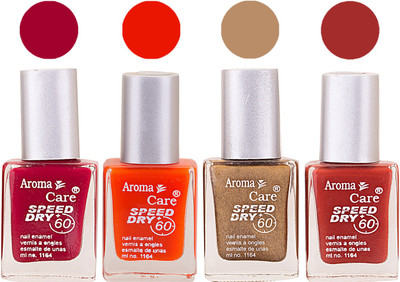 Aroma Care Maroon Nail Polish Combo 2506201609 Maroon, Orange, Golden, Orange(Pack of 4)
Aroma Care Maroon Nail Polish Combo 2506201609 Maroon, Orange, Golden, Orange(Pack of 4)