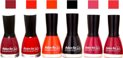Fashion Bar Long Stay Pack of 6 Unique Nail Polish Combo 317 Shimmer Mazanta ,Move , orange , black , Cherry mehroon , pink(Pack of 6)
Fashion Bar Long Stay Pack of 6 Unique Nail Polish Combo 317 Shimmer Mazanta ,Move , orange , black , Cherry mehroon , pink(Pack of 6)