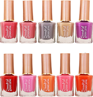 Aroma Care Wholesale Rate Nail Polish Set of 10 Pcs (Multicolor) 02 Pink, Silver, Golden, Purple, Red, Light Pink, Dark Pink, Orange, Dark Orange(Pack of 10)
Aroma Care Wholesale Rate Nail Polish Set of 10 Pcs (Multicolor) 02 Pink, Silver, Golden, Purple, Red, Light Pink, Dark Pink, Orange, Dark Orange(Pack of 10)